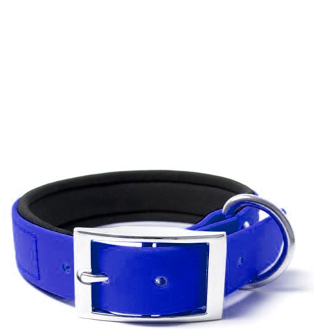 BIOTHANE® Halsband Deluxe Neopren (25mm) Blau 55 – 63 cm