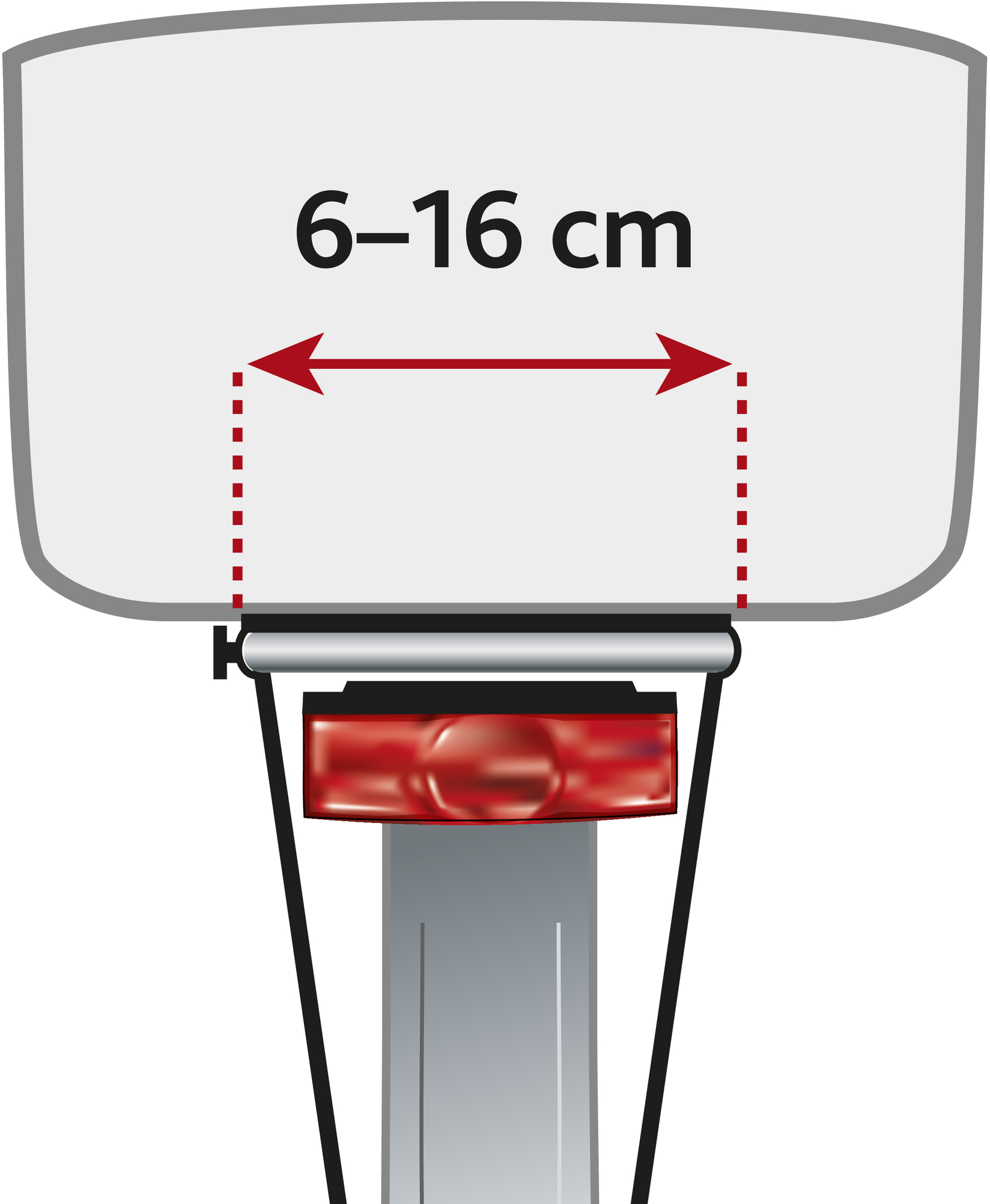 TRIXIE Fahrradkorb für Gepäckträger, Kunststoff/Metall, 36 × 47 × 46 cm, grau