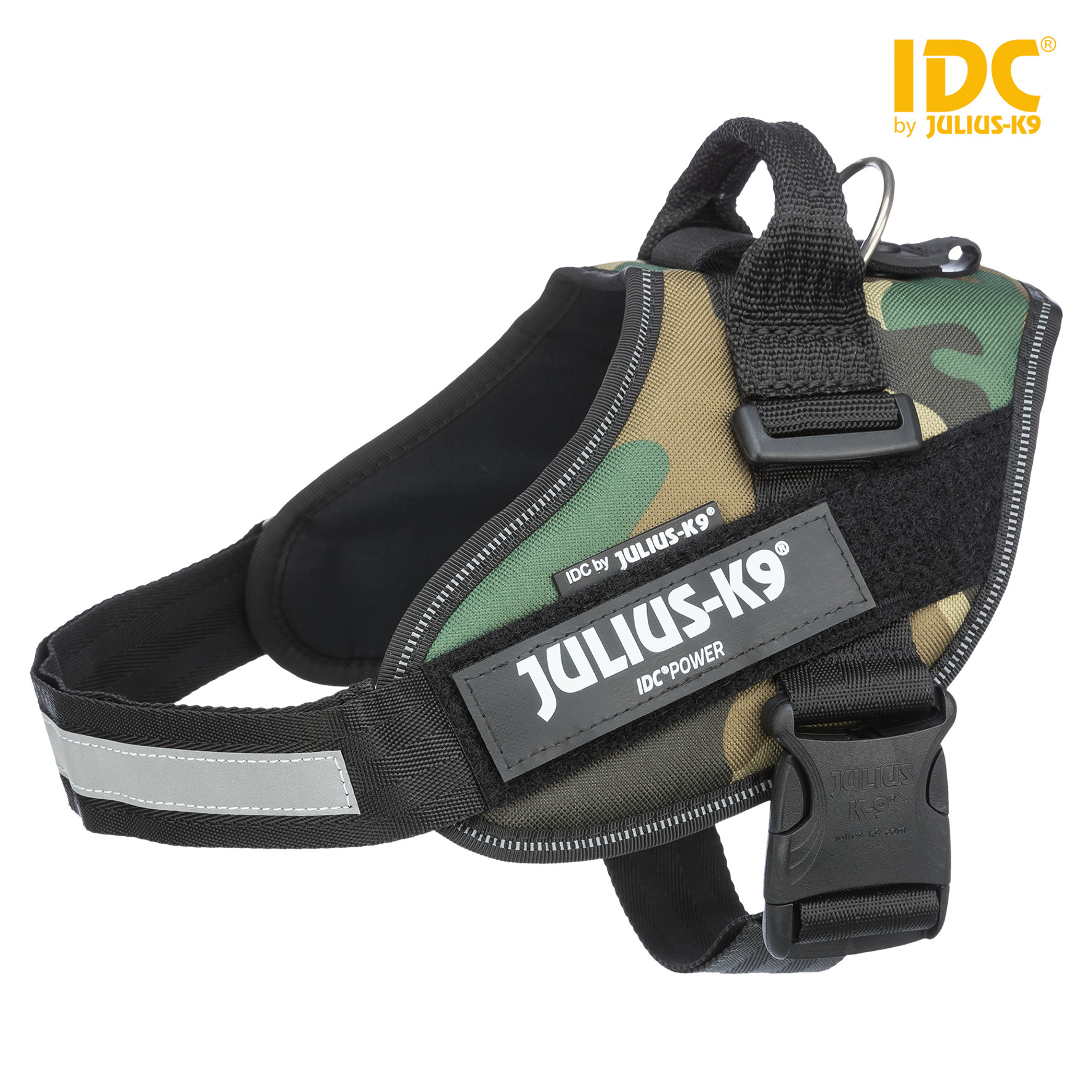 TRIXIE Julius-K9 IDC Powergeschirr Gr. 0–4 TRIXIE IDC®Powergeschirr®, M/0: 58–76 cm/40 mm, camouflage
