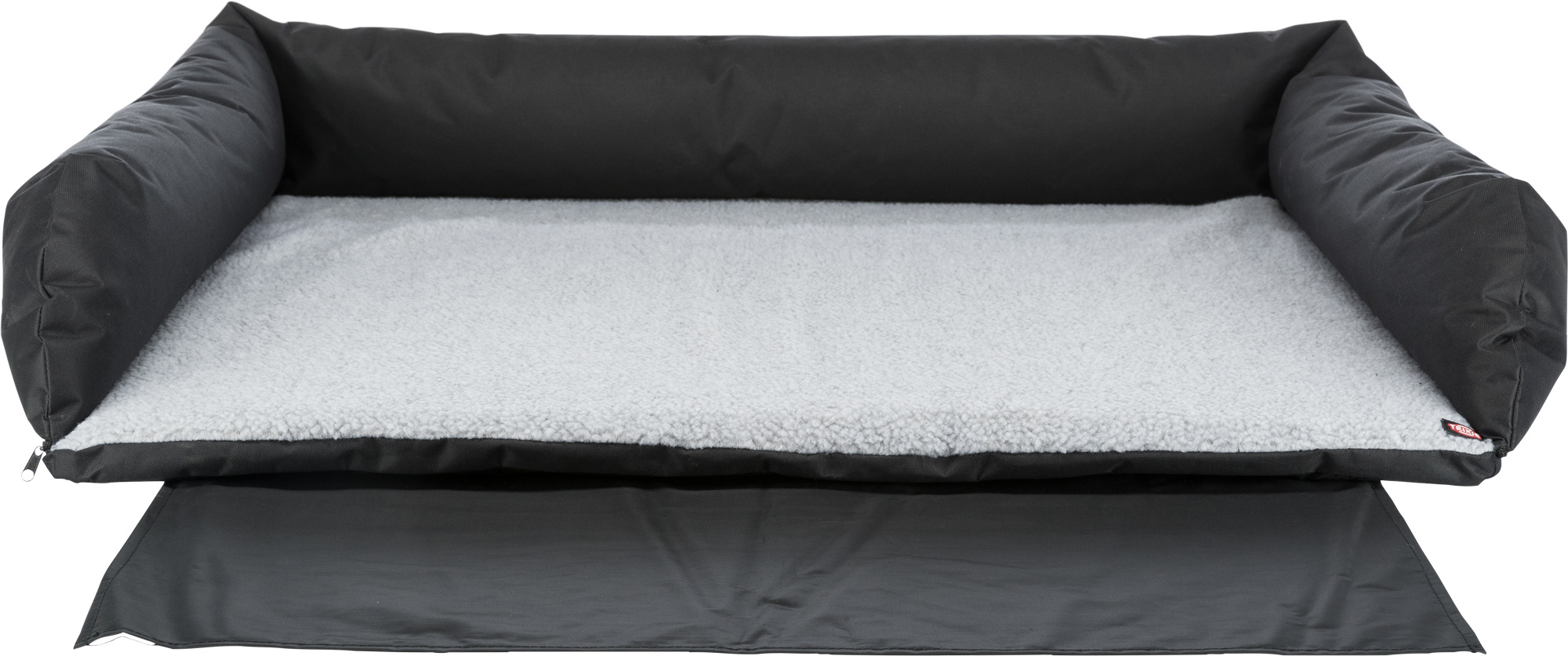 TRIXIE Kofferraum-Bett, mit Stoßstangenschutz, 95 × 75 cm, schwarz/grau