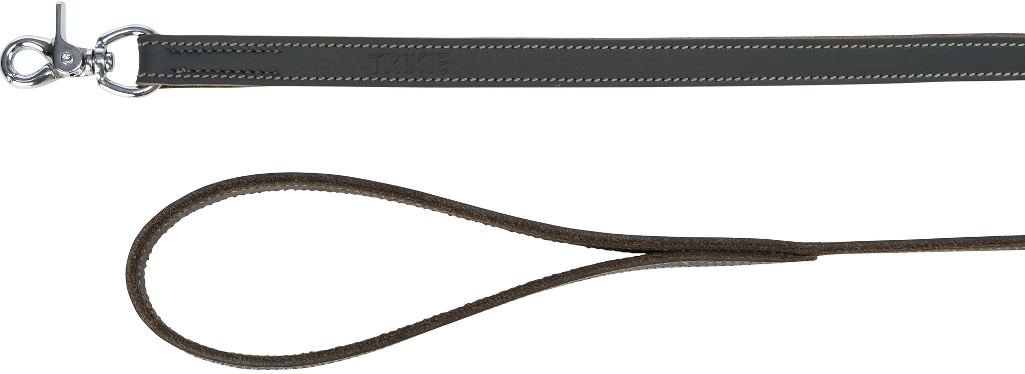 TRIXIE Rustic Fettleder-Leine TRIXIE Rustic Fettleder-Leine, L–XL: 1,00 m/25 mm, grau