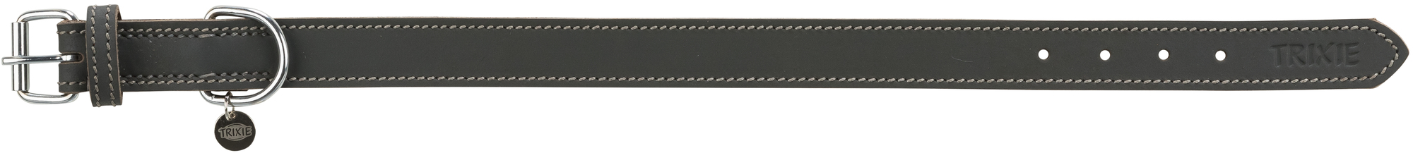 TRIXIE Rustic Fettleder-Halsband TRIXIE Rustic Fettleder-Halsband, M–L: 42–48 cm/25 mm, grau