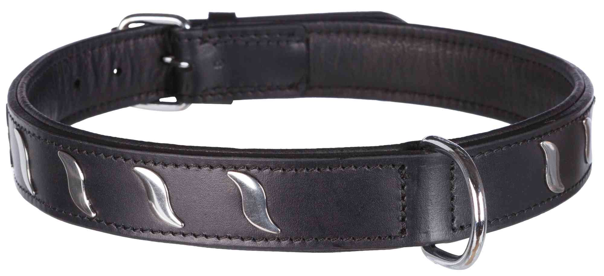 TRIXIE Active Halsband, mit Applikationen TRIXIE Active Halsband mit Applikationen, Leder, L–XL: 57–66 cm/30 mm, schwarz