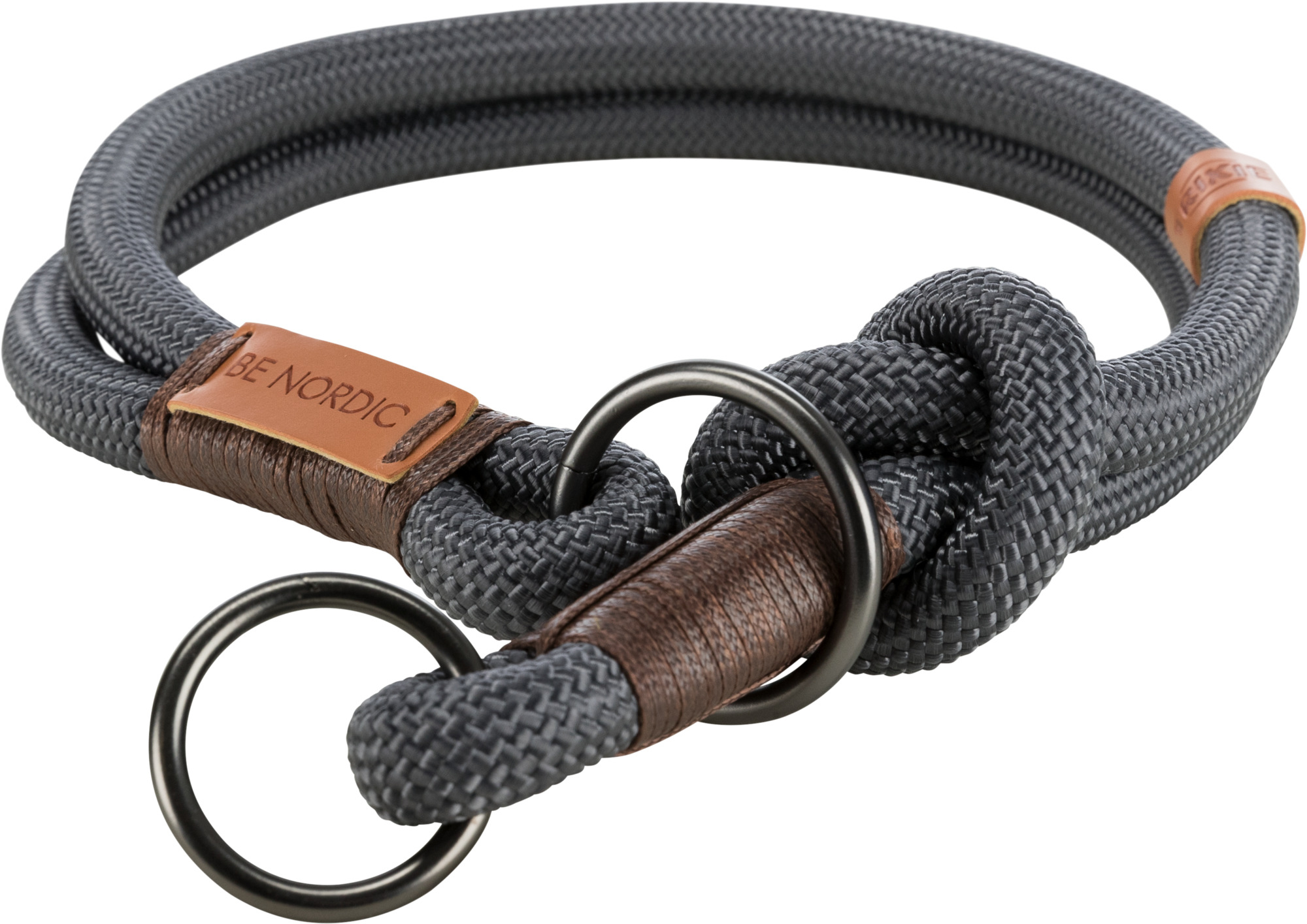 TRIXIE BE NORDIC Zug-Stopp-Halsband TRIXIE BE NORDIC Zug-Stopp-Halsband, M: 45 cm/ø 8 mm, dunkelgrau/braun