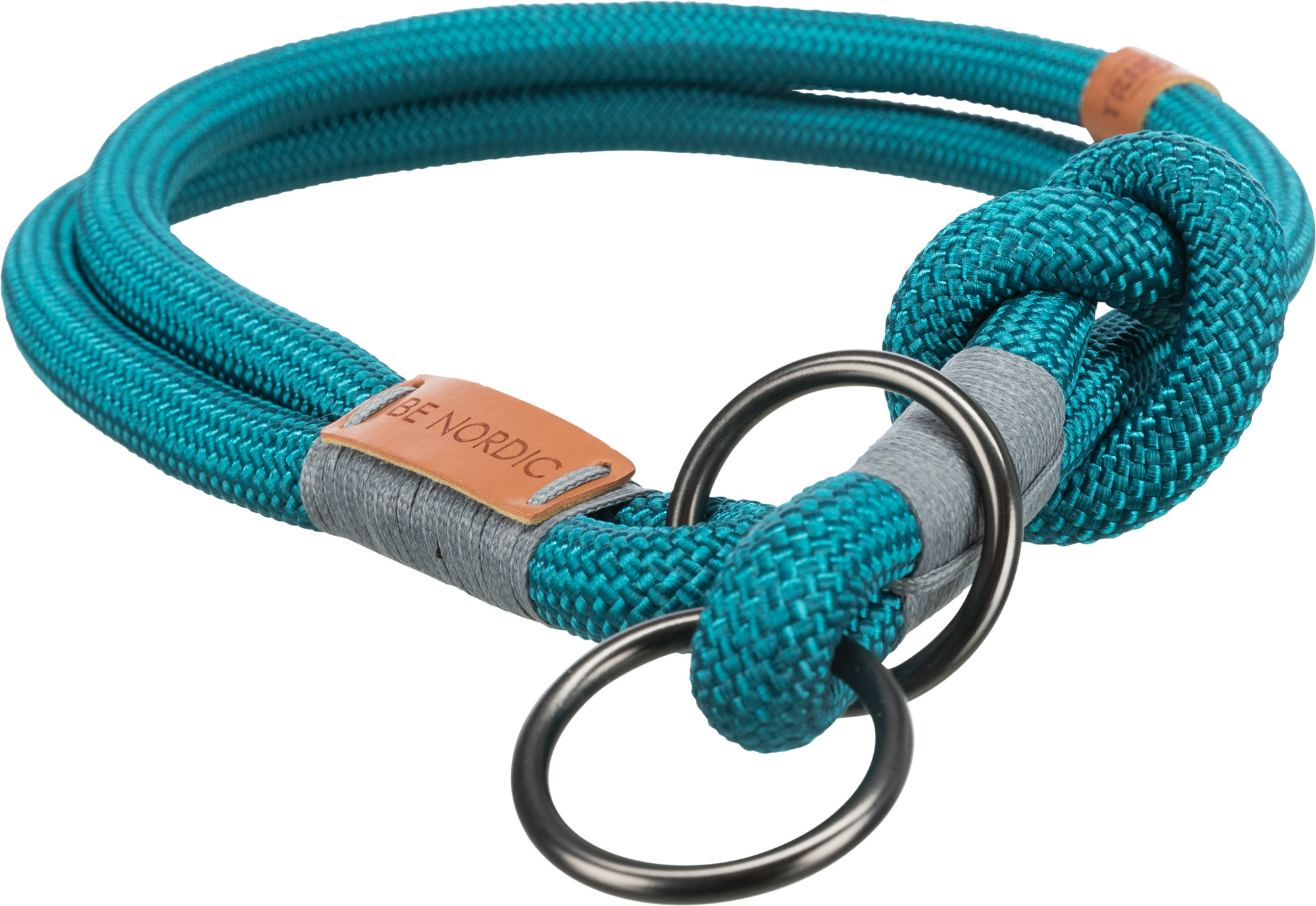 TRIXIE BE NORDIC Zug-Stopp-Halsband TRIXIE BE NORDIC Zug-Stopp-Halsband, L: 50 cm/ø 13 mm, petrol/hellgrau