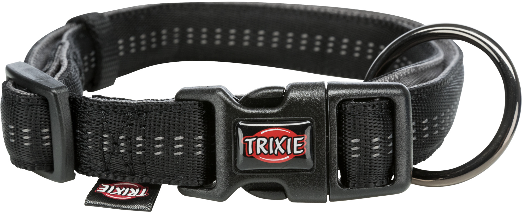 TRIXIE Softline Elegance Halsband TRIXIE Softline Elegance Halsband, M–L: 35–55 cm/20 mm, schwarz/grafit