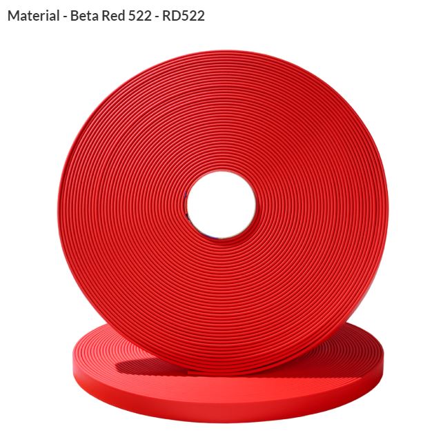 Original Biothane® Leicht (Super Flex) Material / ganze Rollen  13mm rot (RD522)