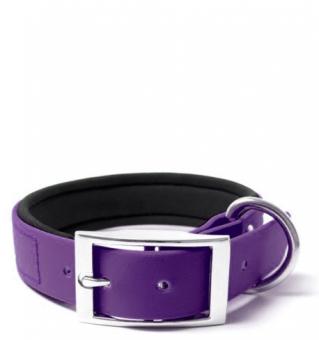 BIOTHANE® Halsband Deluxe Neopren (25mm) Violett 40 - 48 cm