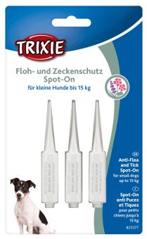 SALE - TRIXIE Floh- und Zeckenschutz Spot-On, kleine Hunde, 3 × 1,5 ml 