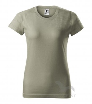 Basic T-shirt Damen hellkhaki | M