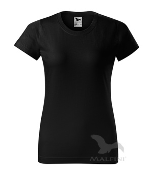 Basic T-shirt Damen schwarz | S