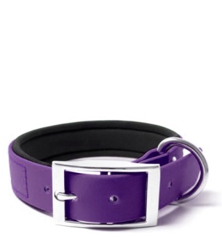 BIOTHANE® Halsband Deluxe Neopren (25mm) Violett 45 - 53 cm