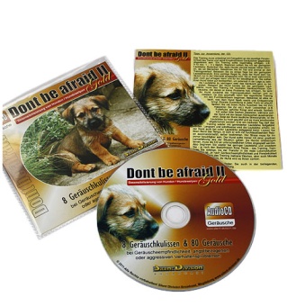 Geräusch-CD "Dont be afraid 2 Gold" (Desensibilisierung von Hunden & -welpen, 80 Geräusche) 