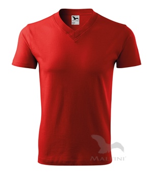 V-Neck T-shirt unisex rot | L