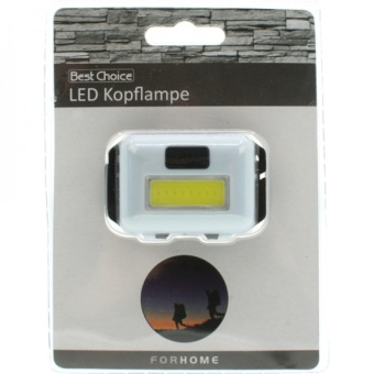 LED Kopflampe, 2-Leucht-Modi einstellbar, 5x4cm / inkl. Batterien 