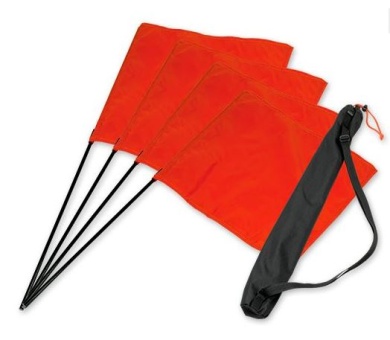 Mystique® "Marking Flag" Set orange 4 Stück + Tasche 